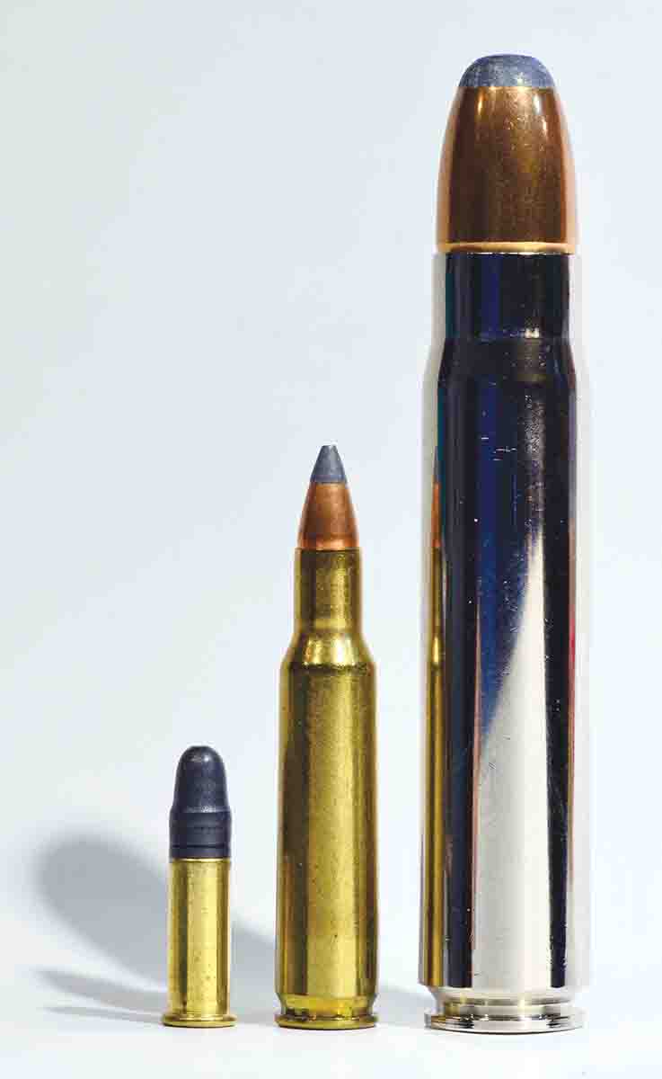 The R8 can be mixed and matched to not only accommodate these three wildly disparate cartridges – .22 LR, .222 Remington, .500 Jeffery – but 40-plus more.